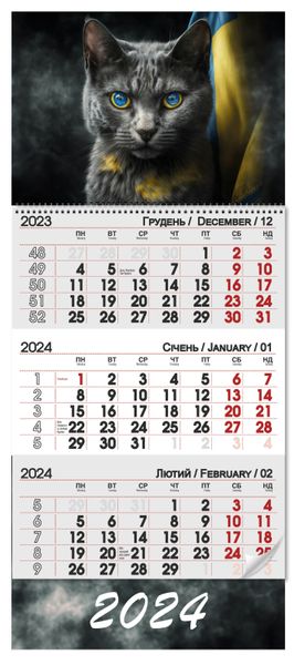 Квартальний календар 2024 "Котик"  12665 фото