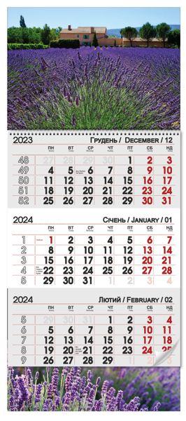 Квартальный календарь 2024 "Лаванда" 12652 фото