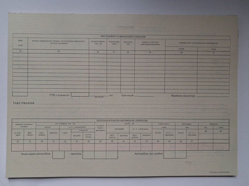 Путевой лист грузового автомобиля ф.№2, 50 л. 286 фото